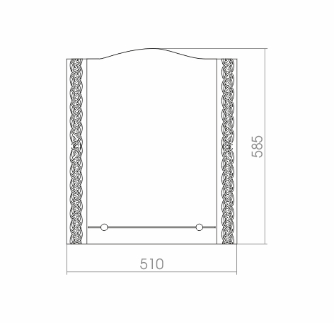 Купить зеркало бухара мт 510х585 с полкой, гк серебряные зеркала. в Иваново магазин сантехники Суперстрой