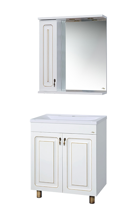 Купить тумба вояж - 70 прямая белая патина , misty. в Иваново магазин сантехники Суперстрой