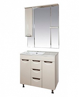 Купить тумба кристи -90 правая белая,misty. в Иваново магазин сантехники Суперстрой