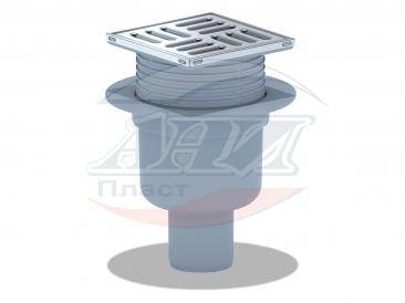 Купить трап вертикальный 50 (10*10) нж решетка та5702, ани. в Иваново магазин сантехники Суперстрой