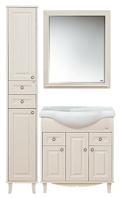 Купить зеркало шармель-80 светло-бежевая эмаль, misty. в Иваново магазин сантехники Суперстрой