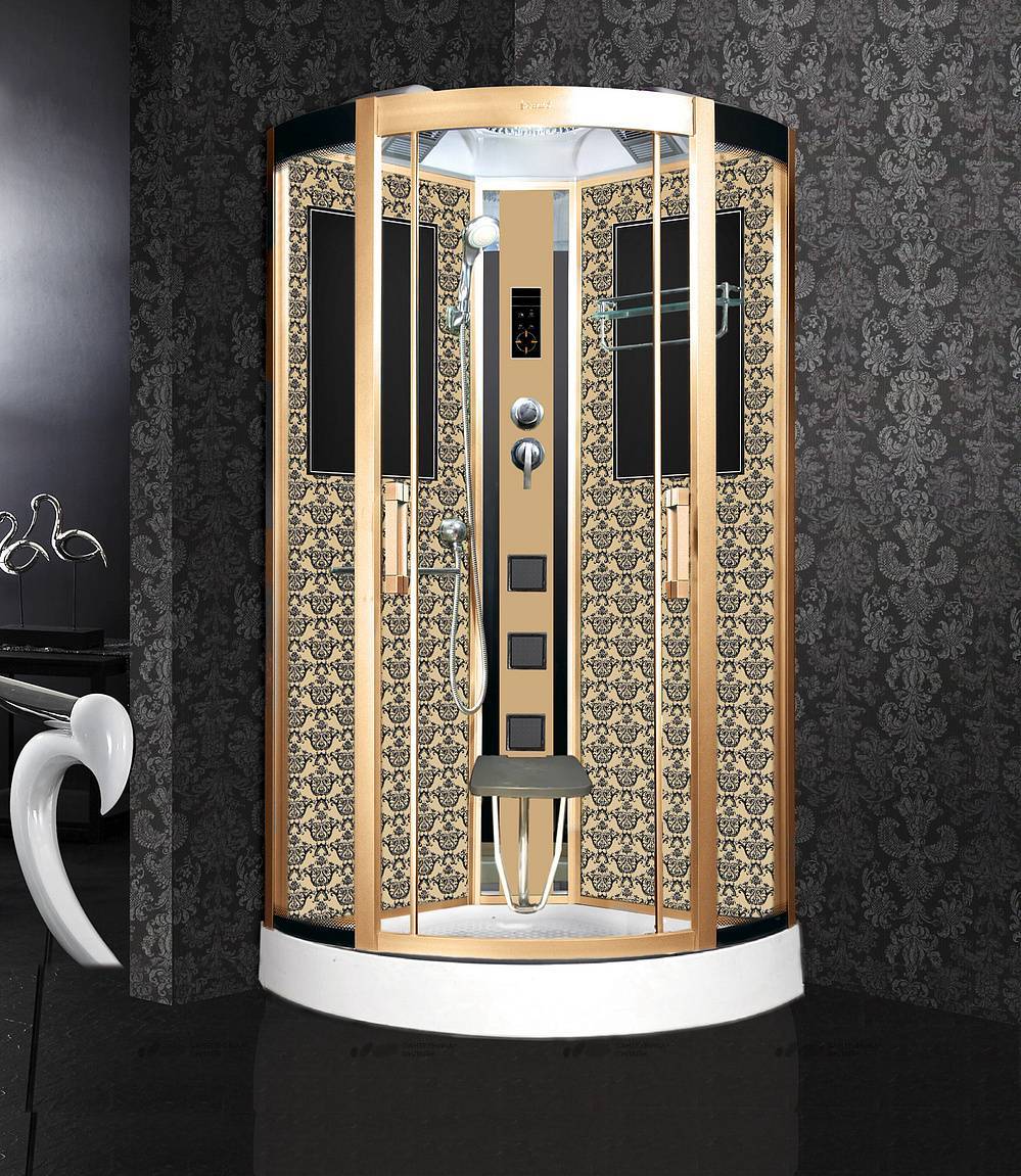 Купить душевая кабина 90*90 ng-7715g нп,г/м,золото, niagara. в Иваново магазин сантехники Суперстрой