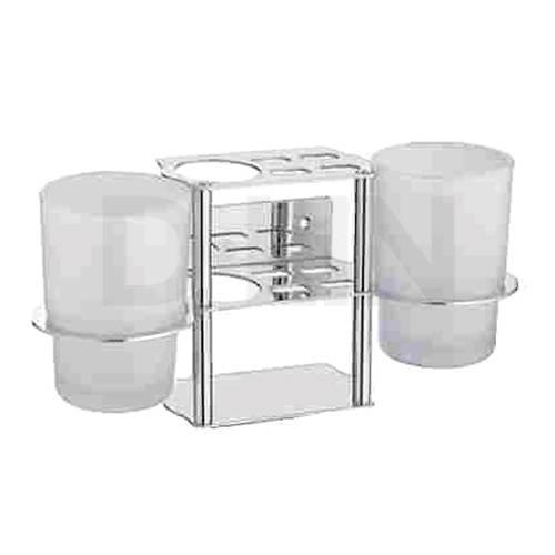 Купить держатель для зубных щеток и пасты с двумя стаканами d216100, d-lin. в Иваново магазин сантехники Суперстрой