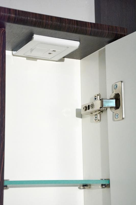 Купить зеркало-шкаф элвис-85 правое, венге, свет, misty. в Иваново магазин сантехники Суперстрой