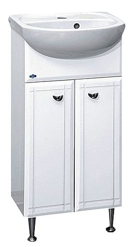 Купить тумба соло-40 прямая белая + раковина "mango" sanita, misty. в Иваново магазин сантехники Суперстрой