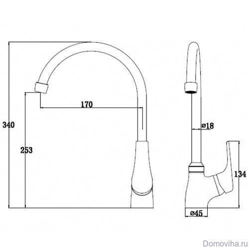 Купить смеситель для умывальника  eco 00044, kaiser. в Иваново магазин сантехники Суперстрой