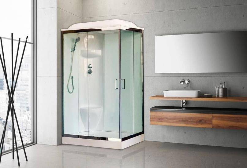 Купить душевая кабина royal rb 8120hp6-wt-ch,l нп,пс,белая задняя стенка в Иваново магазин сантехники Суперстрой