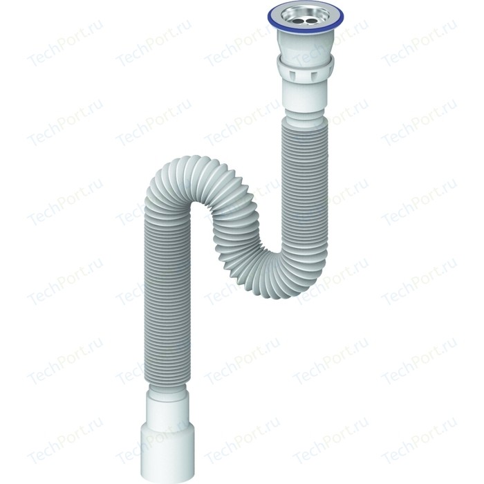 Купить слив гофра d230 40*50 с выпуском 1.2 м  11/2", unicorn. в Иваново магазин сантехники Суперстрой