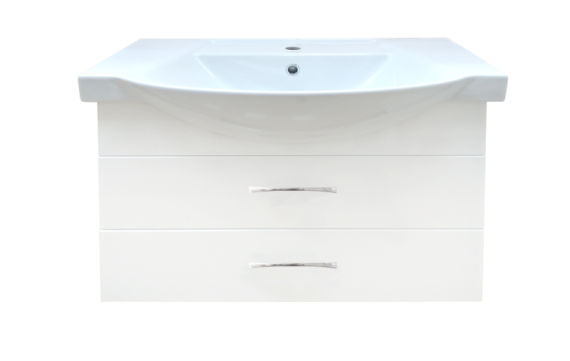 Купить тумба монро-95 подвесная 2 ящ.+раковина, мисти. в Иваново магазин сантехники Суперстрой