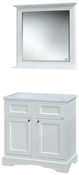 Купить тумба герда - 80 белая эмаль + раковина,misty. в Иваново магазин сантехники Суперстрой