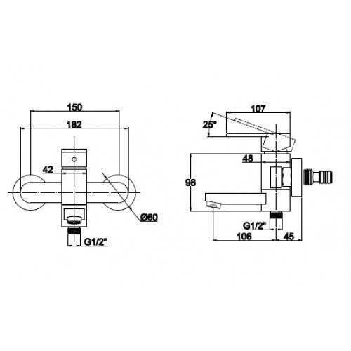 Купить смеситель sonat 34022-1 ванна скрытый дивектор bronze,kaiser в Иваново магазин сантехники Суперстрой