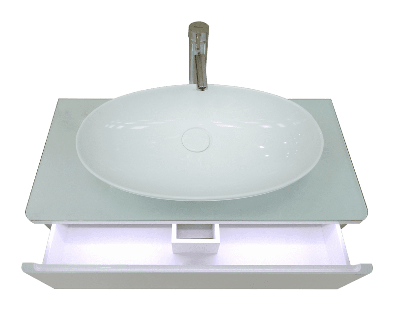 Купить тумба скай-90 подвесная 1 ящ. белая  без раковины, misty. в Иваново магазин сантехники Суперстрой