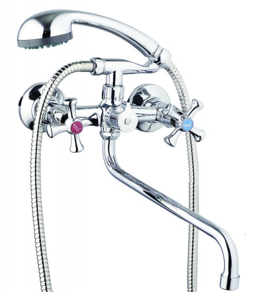 Купить смеситель для ванны с душем qmt-а827, g-lauf. в Иваново магазин сантехники Суперстрой