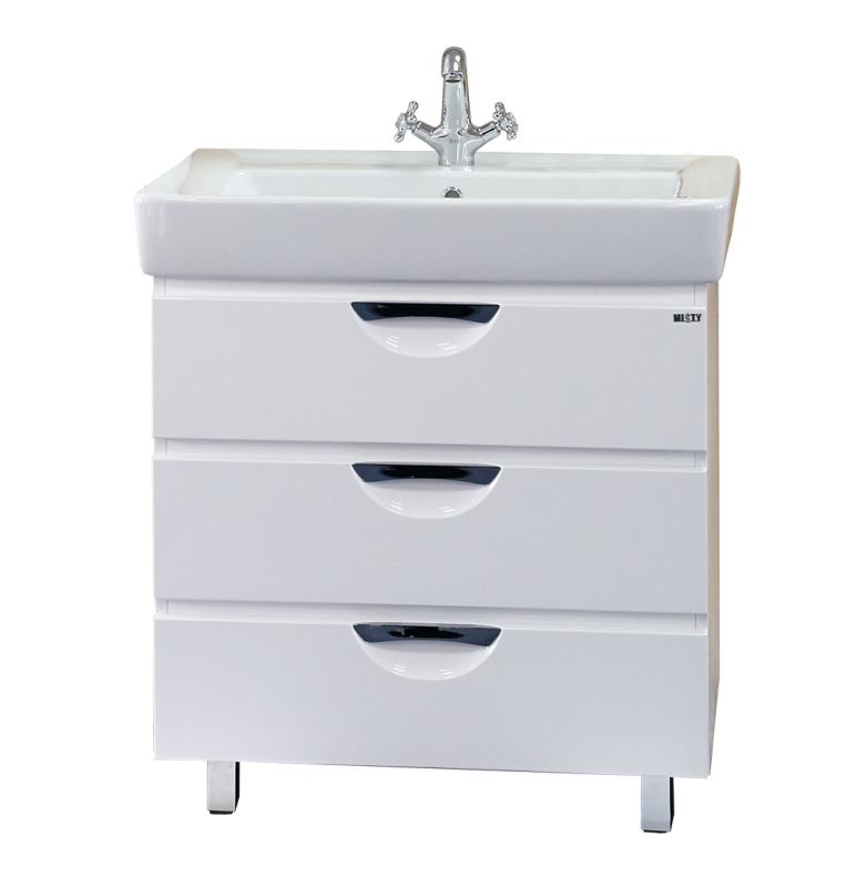 Купить тумба жасмин - 70 ,3 ящ. белая эмаль с довод.,misty в Иваново магазин сантехники Суперстрой