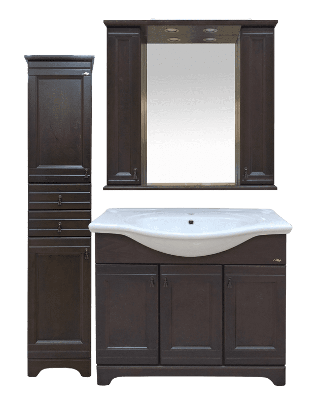 Купить пенал рим-35, орех левый, misty. в Иваново магазин сантехники Суперстрой