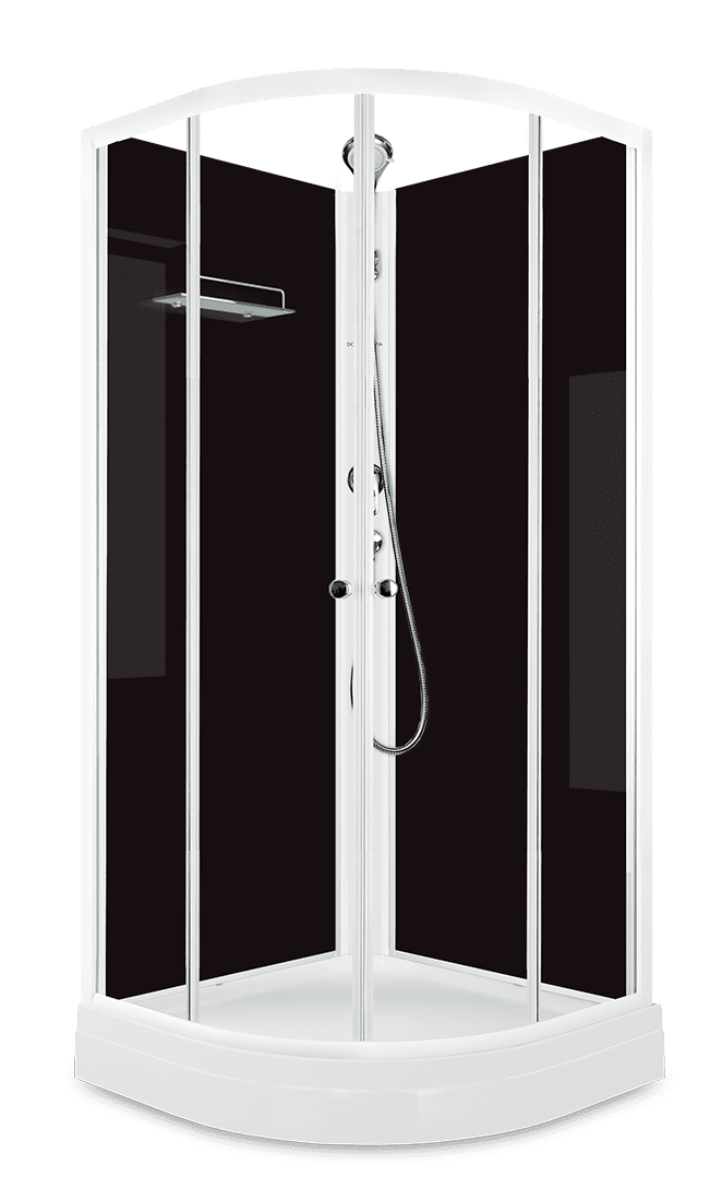 Купить душевая кабина domani spa eko 88,80*80 без кр нп пс-черная задняя стенка в Иваново магазин сантехники Суперстрой