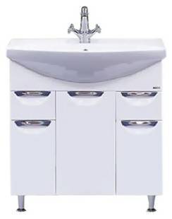 Купить тумба орхидея-75 белая 2 ящ, б/к + раковина дрея лагуна, misty. в Иваново магазин сантехники Суперстрой