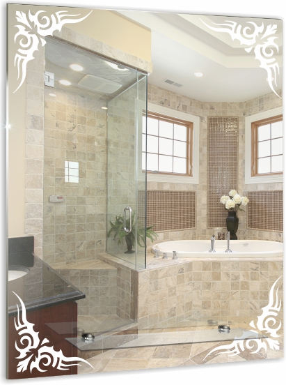 Купить зеркало готика 535х685 мм с полкой, гк серебряные зеркала. в Иваново магазин сантехники Суперстрой