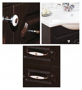 Купить зеркало-шкаф александра - 85  правый (свет) венге, misty в Иваново магазин сантехники Суперстрой