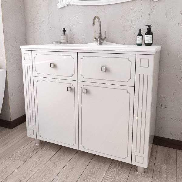 Купить тумба эдельвейс-80 + умывальник гармония-80, sanstar. в Иваново магазин сантехники Суперстрой