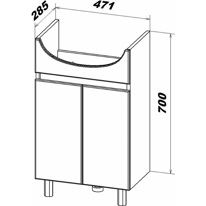 Купить тумба палермо-50 напольная, sanstar. в Иваново магазин сантехники Суперстрой