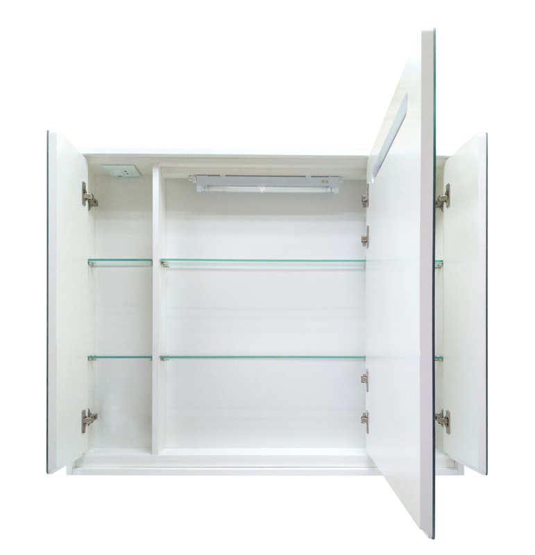 Купить зеркало-шкаф барселона -105 со светом, белый, misty. в Иваново магазин сантехники Суперстрой