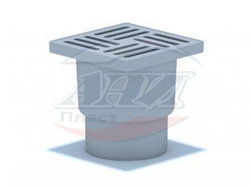 Купить трап вертикальный 110 (15*15) пластиковая решетка та1210, ани. в Иваново магазин сантехники Суперстрой