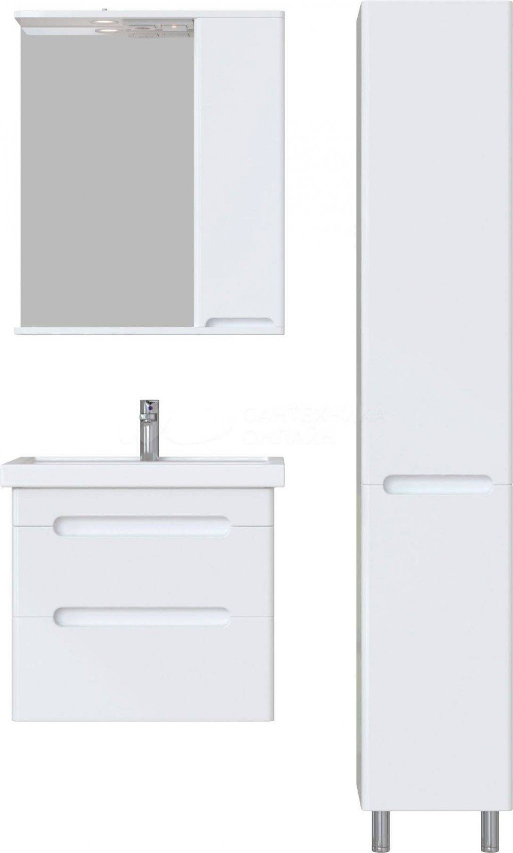 Купить тумба адель-60 подвесная + умывальник фостер -60, sanstar. в Иваново магазин сантехники Суперстрой