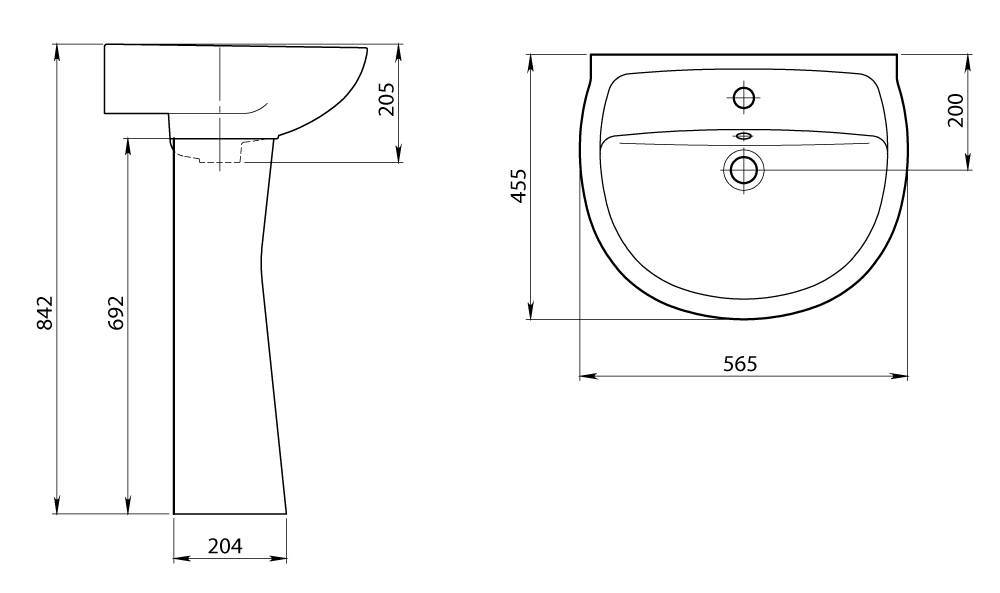 Купить раковина на пьедестале версия белая, воротынск. в Иваново магазин сантехники Суперстрой