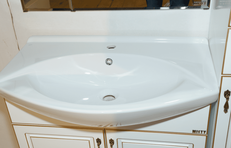 Купить тумба париж-75 прямая белая патина + раковина drej лагуна, misty. в Иваново магазин сантехники Суперстрой