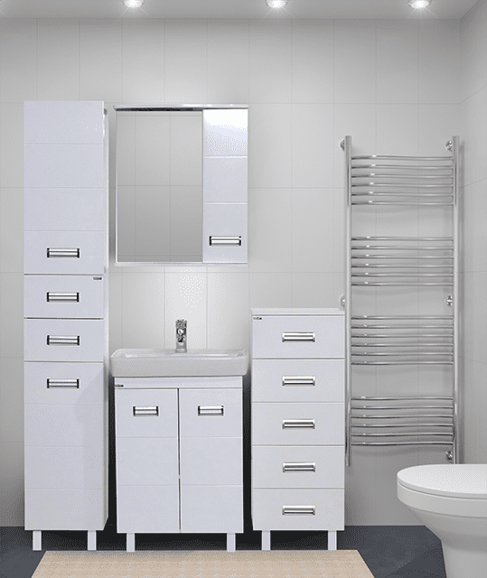 Купить зеркало-шкаф селена-60 правое, misty. в Иваново магазин сантехники Суперстрой