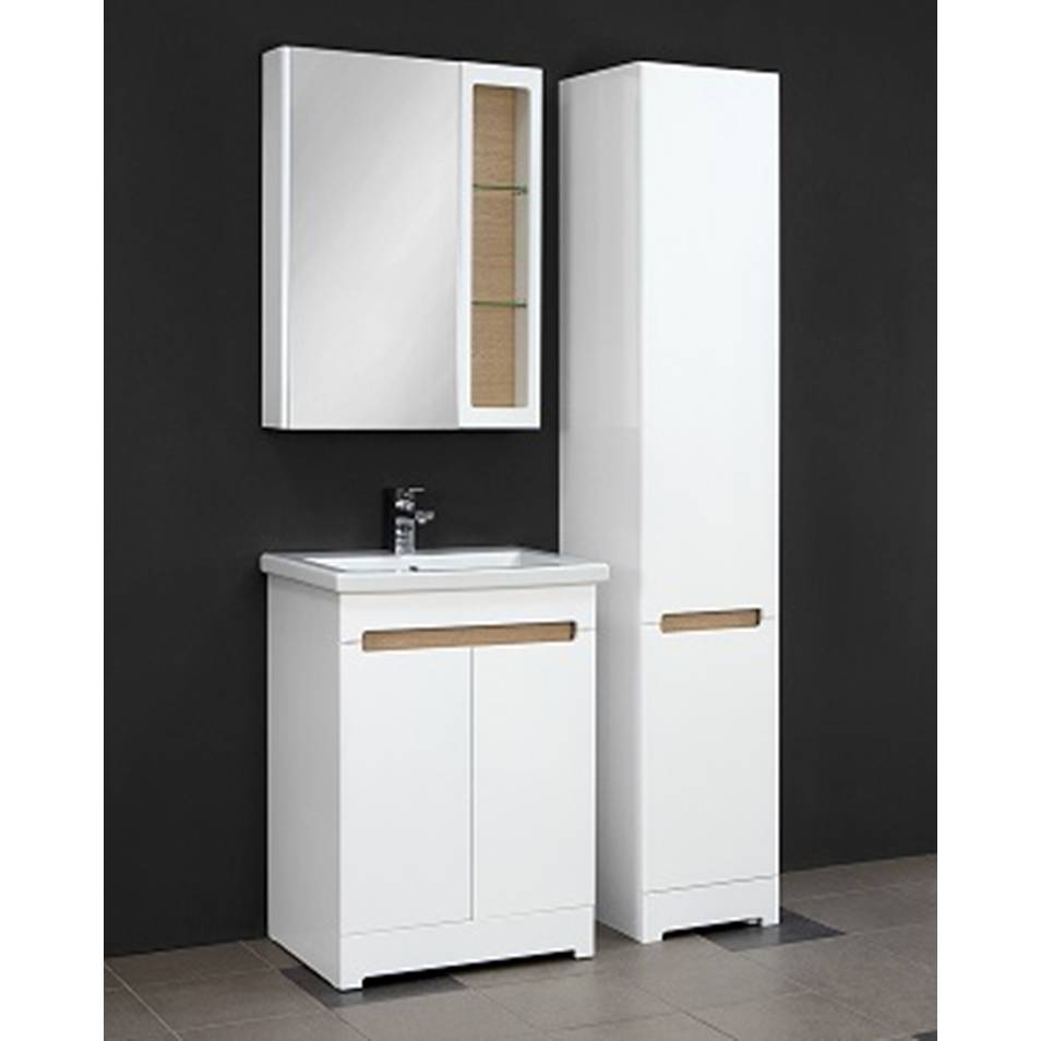 Купить зеркало-шкаф антарес-60 люкс дуб/белая, stella polar. в Иваново магазин сантехники Суперстрой