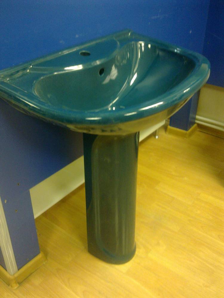 Купить раковина на пьедестале престиж-63 зеленая, ст.оскол. в Иваново магазин сантехники Суперстрой