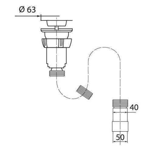 Купить сифон гофра 30717988 нж 800мм, wirquin. в Иваново магазин сантехники Суперстрой