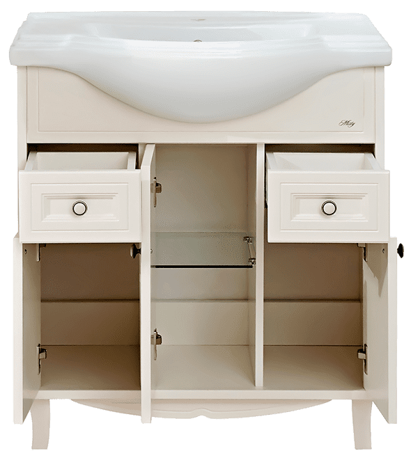 Купить тумба шармель-80 2 ящ., светло-беж.+рак. kirovit. в Иваново магазин сантехники Суперстрой