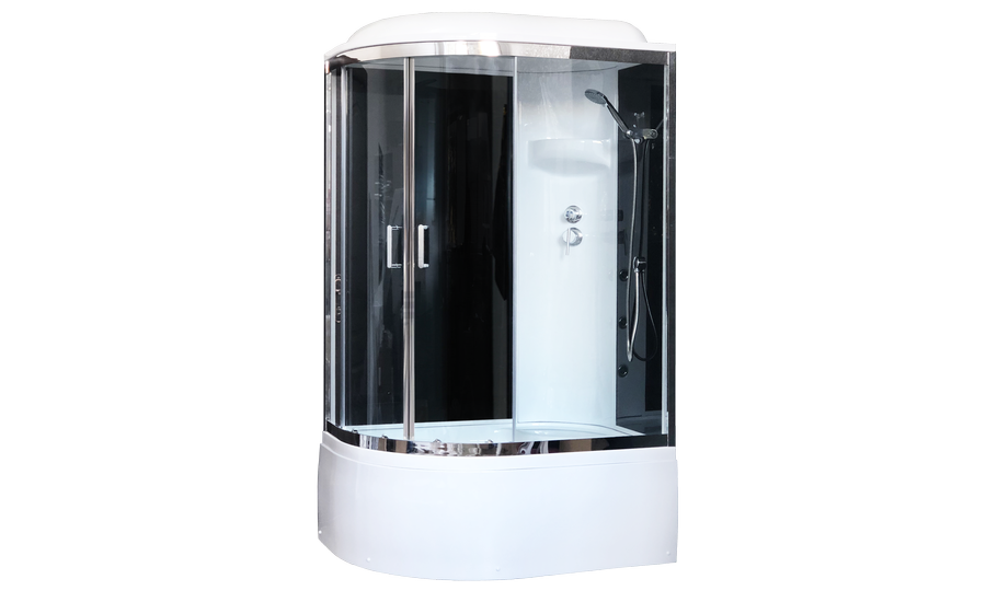 Купить душевая кабина royal rb 8120bk6-bt-ch,r вп,пс,черная задняя стенка в Иваново магазин сантехники Суперстрой
