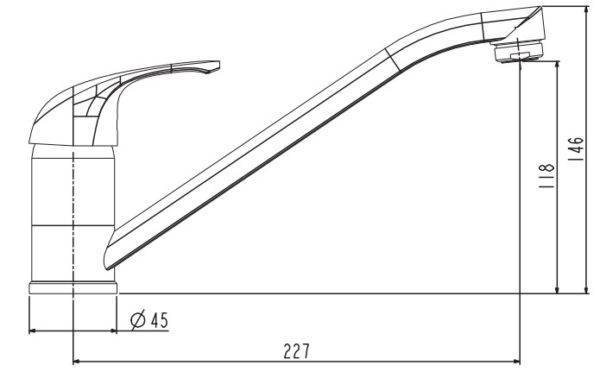 Купить смеситель для кухни  riga rg05, esco. в Иваново магазин сантехники Суперстрой