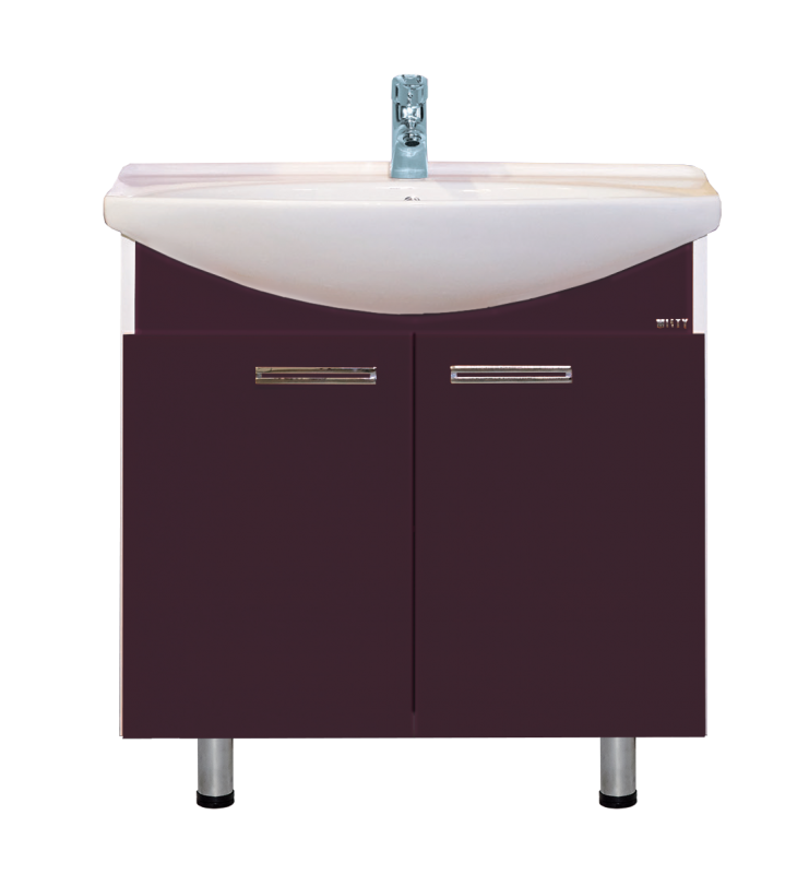 Купить тумба джулия - 85 бордовая,misty. в Иваново магазин сантехники Суперстрой