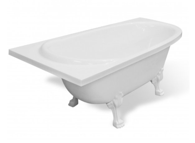 Купить ванна из литьевого мрамора венеция 170*80, левая, эстет (россия) в Иваново магазин сантехники Суперстрой