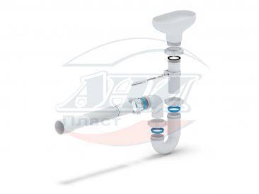 Купить сифон dr0115 прямоточный с разрывом струи, ани в Иваново магазин сантехники Суперстрой