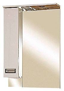 Купить зеркало-шкаф вега-55 лев. (свет),misty. в Иваново магазин сантехники Суперстрой