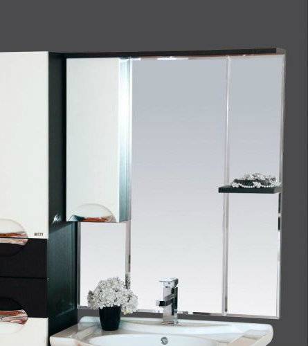 Купить зеркало-шкаф франко-65 левое, свет, венге/белый, misty. в Иваново магазин сантехники Суперстрой