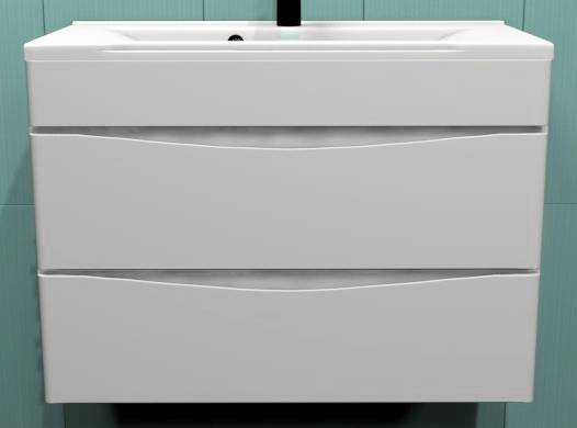 Купить тумба белинда-60 белая подвесная+раковина слим, stella polar. в Иваново магазин сантехники Суперстрой