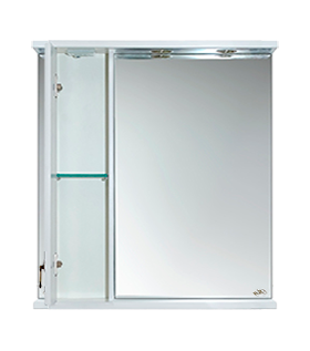 Купить зеркало - шкаф вояж - 60 лев. белая патина, misty. в Иваново магазин сантехники Суперстрой