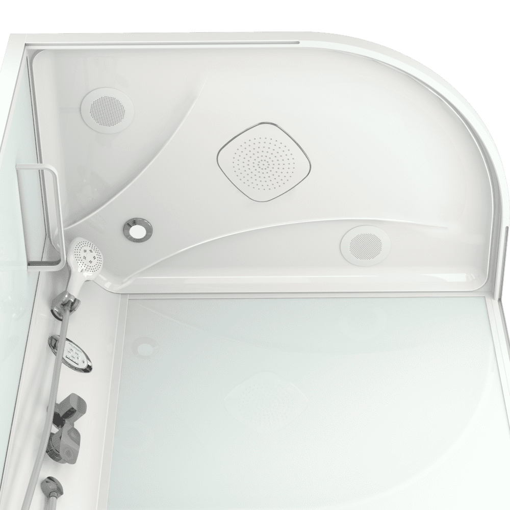 Купить душевая  кабина domani spa delight 128 120*80 l нп тс электрикой, гидромассажем в Иваново магазин сантехники Суперстрой