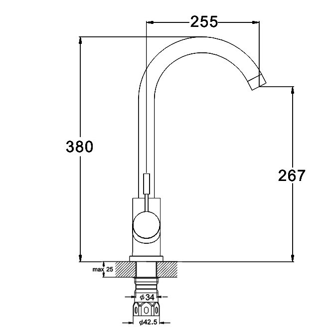 Купить смеситель для кухни zap4-a090, g-lauf. в Иваново магазин сантехники Суперстрой