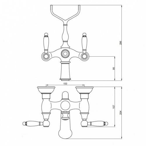 Купить смеситель для ванны vincent 31044, kaiser в Иваново магазин сантехники Суперстрой