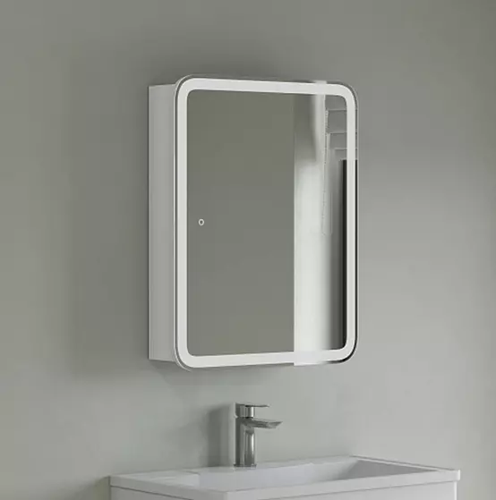 Купить зеркало-шкаф алабама 50/с, белый,универсальное, led, stella polar. в Иваново магазин сантехники Суперстрой