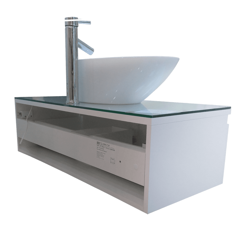 Купить тумба скай-90 подвесная 1 ящ. белая  без раковины, misty. в Иваново магазин сантехники Суперстрой