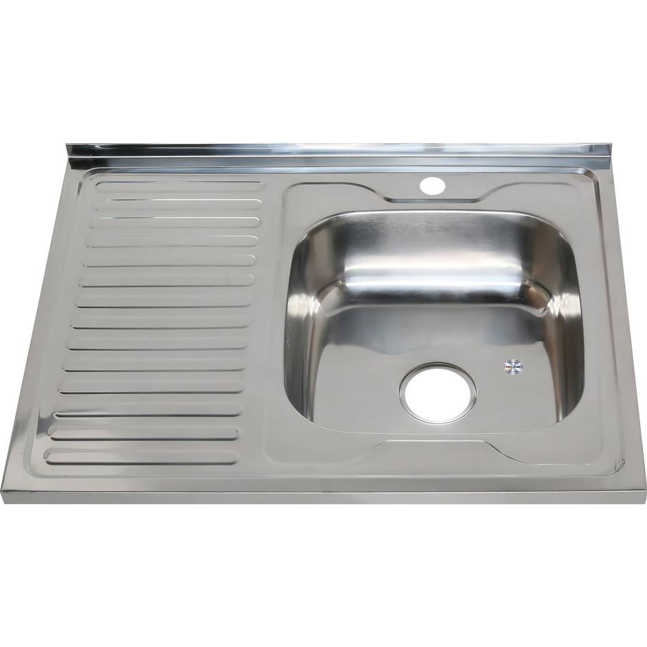 Купить мойка накладная 60*80 (0,8мм) правая, melana. в Иваново магазин сантехники Суперстрой